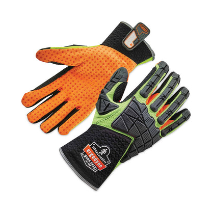 ProFlex 925F(x) Standard Dorsal Impact-Reducing Gloves, EN388: 4121XP, 2X-Large, Black/Lime, Pair