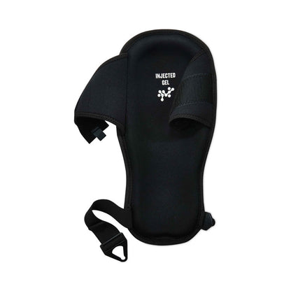 ProFlex 342 Injected Gel Knee Pads, Extra Long Cap, Hook and Loop Closure, One Size Fits Most, Black, Pair