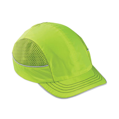 Skullerz 8950 Bump Cap, Short Front Brim, 3X-Small to Large (Up to 7.5), 0.01" Insert, Lime