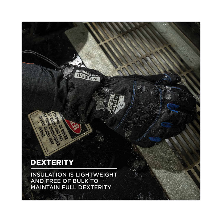 ProFlex 819WP Extreme Thermal WP Gloves, EN388: 4222B, 9" Long, Medium, Black, Pair