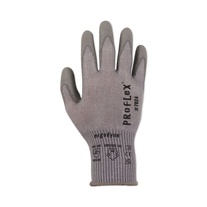 ProFlex 7024 ANSI A2 PU Coated CR Gloves, EN388: 4X42B, 9" Long, 2X-Large, Gray, Pair