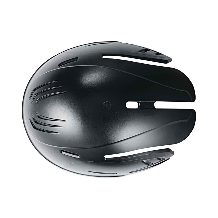 Skullerz 8950XL XL Bump Cap Hat, Long Front Brim, Large to 3X-Large (7.5 and Up), 0.01" Insert, Black