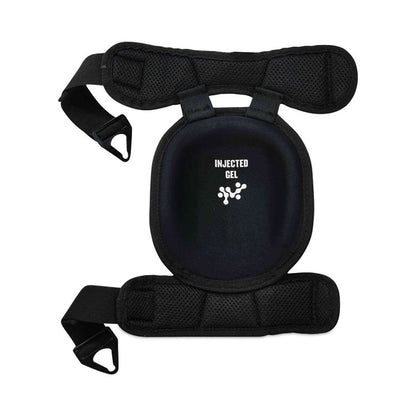 ProFlex 344 Injected Gel Knee Pads With Comfort Straps, Short Cap, Buckle Closure, Black, Pair