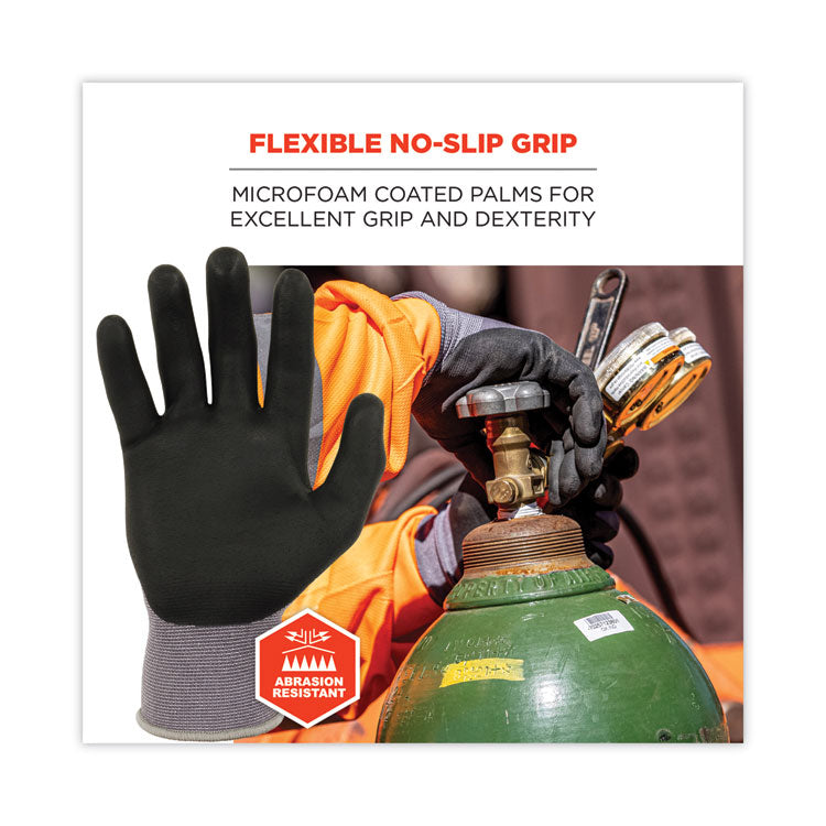 ProFlex 7000 Nitrile-Coated Gloves Microfoam Palm, EN388: 4121A, 9" Long, Small, Gray, 12 Pairs