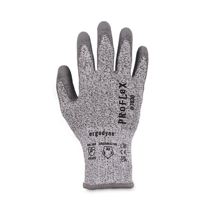 ProFlex 7030 ANSI A3 PU Coated CR Gloves, EN388: 4X42C, 9" Long, Medium, Gray, 12 Pairs
