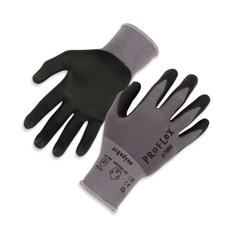 ProFlex 7000 Nitrile-Coated Gloves Microfoam Palm, EN388: 4121A, 9" Long, 2X-Large, Gray, Pair