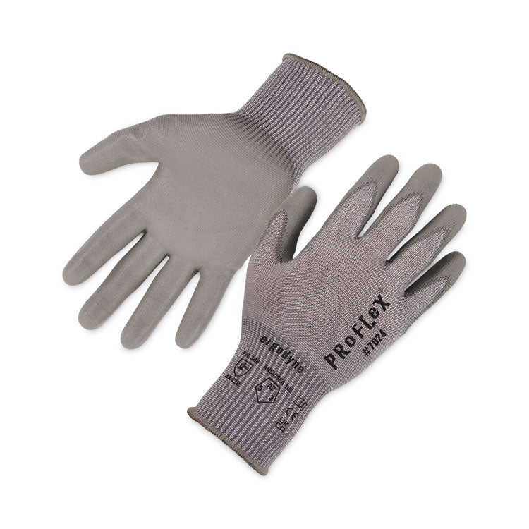 ProFlex 7024 ANSI A2 PU Coated CR Gloves, EN388: 4X42B, 9" Long, Medium, Gray, 12 Pairs