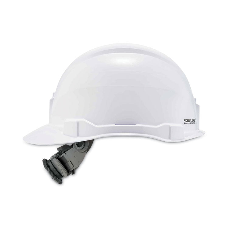 Skullerz 8970 Class E Hard Hat Cap Style, 4-Point Standard Ratchet Suspension, One Size Fits Most (6.5 to 8), White