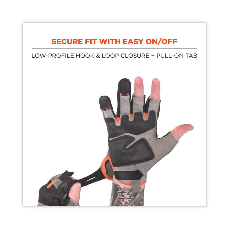 ProFlex 720 Heavy-Duty Framing Gloves, 9" Long, 2X-Large, Gray, Pair