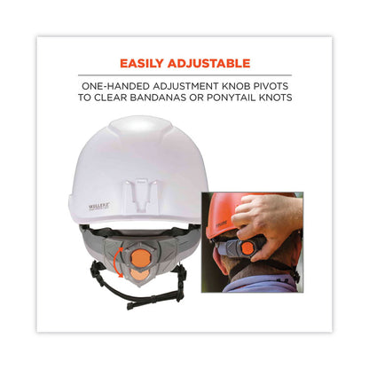 Skullerz 8974 Class E Safety Helmet, Micro Front Brim, 6-Point Standard Ratchet, One Size Fits Most (6.5 to 8), White