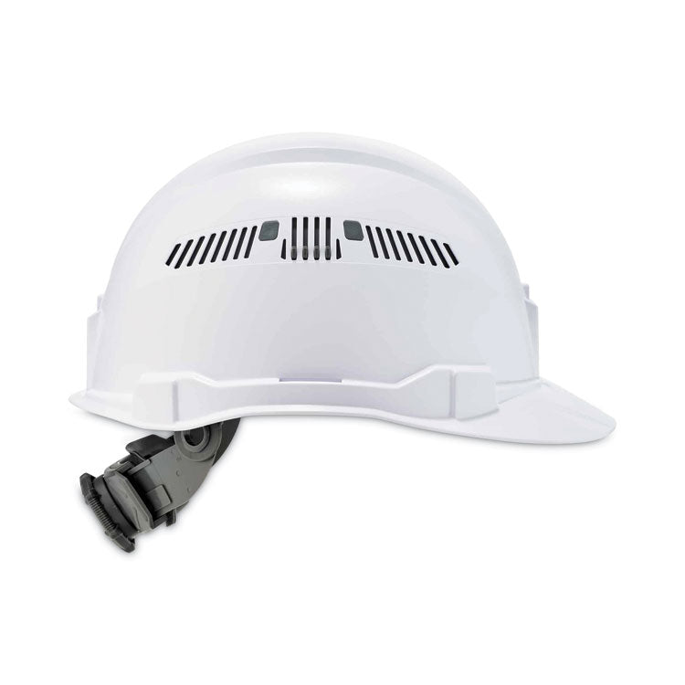 Skullerz 8972 Class C Hard Hat Cap Style, Vented, 4-Point Standard Ratchet Suspension, One Size Fits Most (6.5 to 8), White