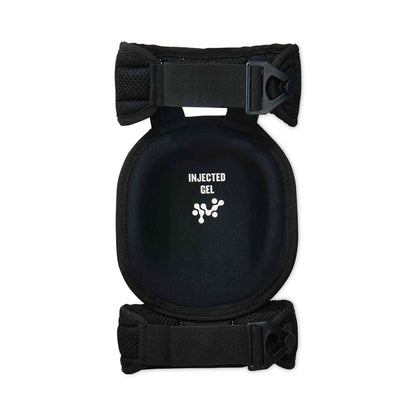 ProFlex 344 Injected Gel Knee Pads With Comfort Straps, Short Cap, Buckle Closure, Black, Pair