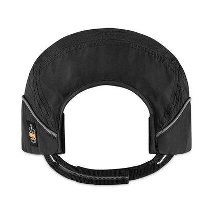 Skullerz 8955 Lightweight Bump Cap Hat, Micro Front Brim, 3X-Small to Large (Up to 7.5), 0.01" Insert, Black