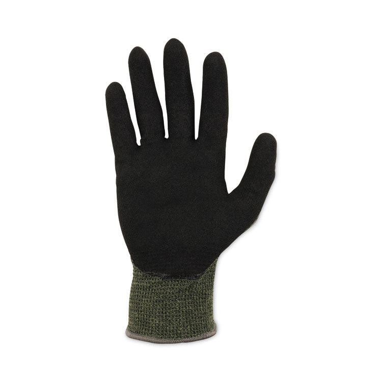 ProFlex 7042 ANSI A4 Nitrile-Coated CR Gloves, EN388: 4X41D, 9" Long, 2X-Large, Green, Pair