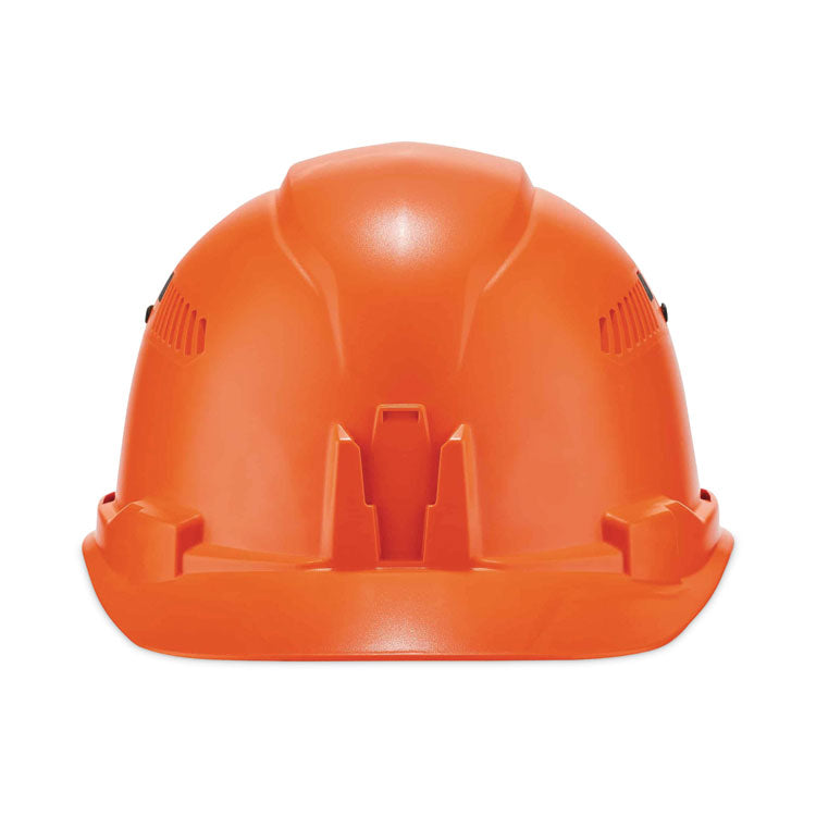 Skullerz 8972 Class C Hard Hat Cap Style, Vented, 4-Point Standard Ratchet Suspension, One Size Fits Most (6.5 to 8), Orange