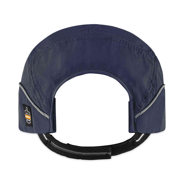 Skullerz 8955 Lightweight Bump Cap Hat, Short Front Brim, 3X-Small to Large (Up to 7.5), 0.01" Insert, Navy