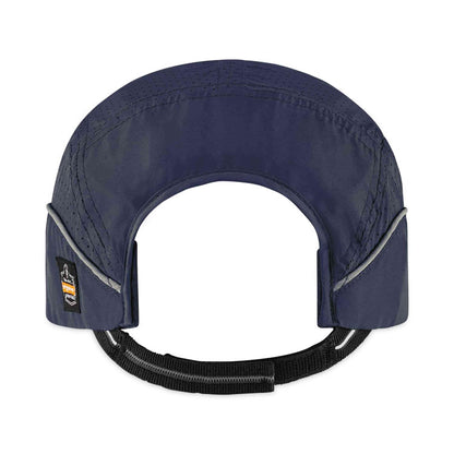 Skullerz 8955 Lightweight Bump Cap Hat, Short Front Brim, 3X-Small to Large (Up to 7.5), 0.01" Insert, Navy