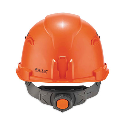 Skullerz 8972LED Class C Hard Hat Cap Style with LED Light, Vented, 4-Point Ratchet, One Size Fits Most (6.5 to 8), Orange