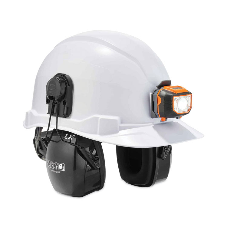 Skullerz 8970LED Class E Hard Hat Cap Style with LED Light, 4-Point Standard Ratchet, One Size Fits Most (6.5 to 8), White