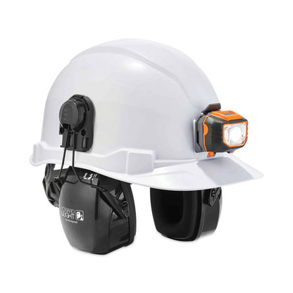 Skullerz 8970LED Class E Hard Hat Cap Style with LED Light, 4-Point Standard Ratchet, One Size Fits Most (6.5 to 8), White
