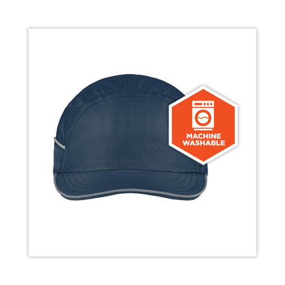 Skullerz 8955 Lightweight Bump Cap Hat, Short Front Brim, 3X-Small to Large (Up to 7.5), 0.01" Insert, Navy