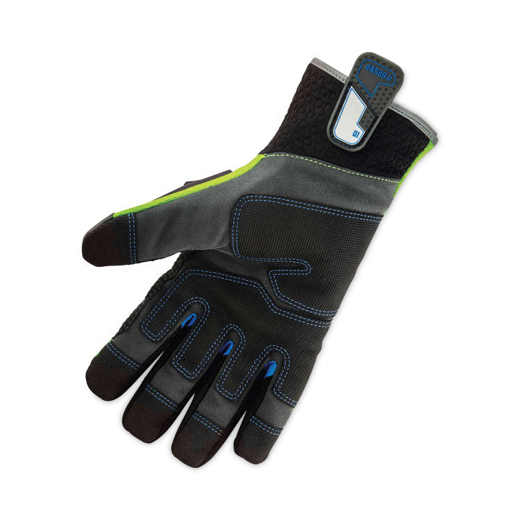 ProFlex 925WP Performance Dorsal Impact-Reducing Thermal Waterproof Gloves, EN388: 3323XP, X-Large, Black/Lime, Pair