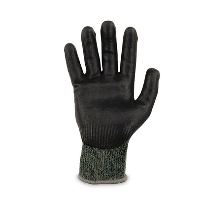 ProFlex 7070 ANSI A7 Nitrile Coated CR Gloves, EN388: 4X42F, 9" Long, X-Large, Green, 12 Pairs