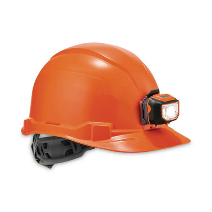 Skullerz 8970LED Class E Hard Hat Cap Style with LED Light, 4-Point Standard Ratchet, One Size Fits Most (6.5 to 8), Orange