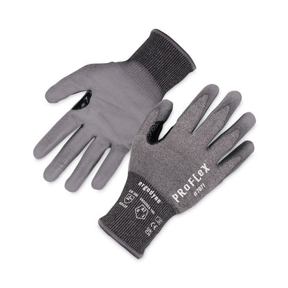 ProFlex 7071 ANSI A7 PU Coated CR Gloves, EN388: 4X42F, 9" Long, 2X-Large, Gray, 12 Pairs