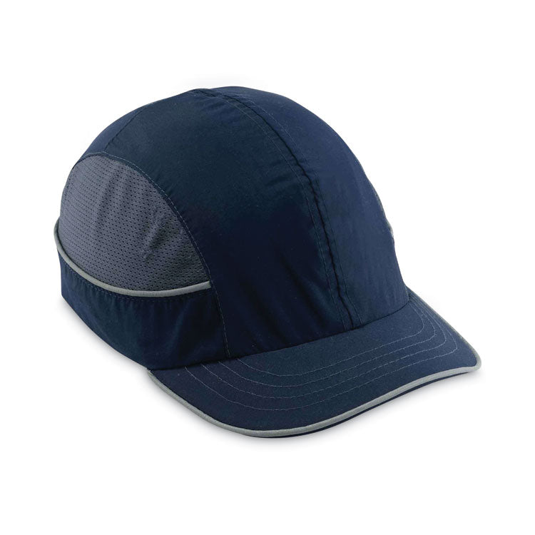 Skullerz 8950XL XL Bump Cap Hat, Short Front Brim, Large to 3X-Large (7.5 and Up), 0.01" Insert, Navy