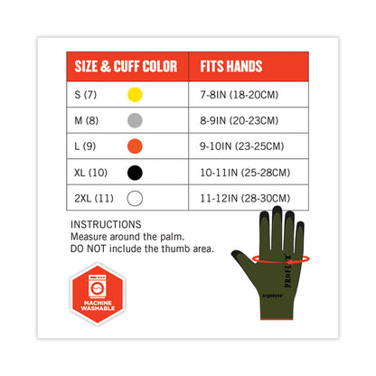 ProFlex 7042 ANSI A4 Nitrile-Coated CR Gloves, EN388: 4X41D, 9" Long, Large, Green, Pair