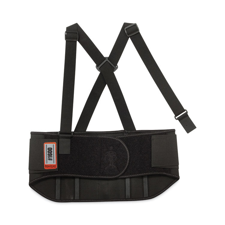 ProFlex 1600 Standard Elastic Back Support Brace, Medium, 30" to 34" Waist, Black