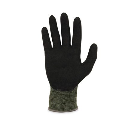 ProFlex 7042 ANSI A4 Nitrile-Coated CR Gloves, EN388: 4X41D, 9" Long, Small, Green, Pair