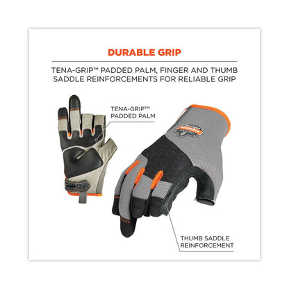 ProFlex 720 Heavy-Duty Framing Gloves, 9" Long, 2X-Large, Gray, Pair