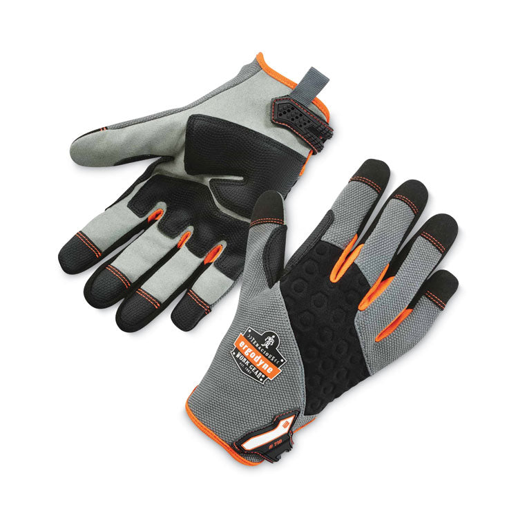 ProFlex 710 Heavy-Duty Mechanics Gloves, 9" Long, 2X-Large, Gray, Pair