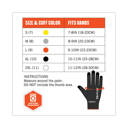 ProFlex 7001 Nitrile-Coated Gloves, EN388: 4121X, 9" Long, Large, Black, Pair