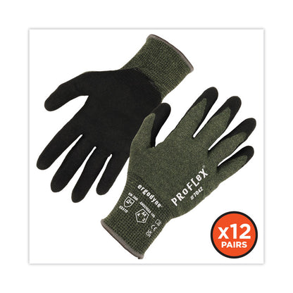 ProFlex 7042 ANSI A4 Nitrile-Coated CR Gloves, EN388: 4X41D, 9" Long, X-Large, Green, 12 Pairs