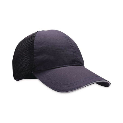 Skullerz 8946 Baseball Cap with Bump Cap Insert, Front Brim, One Size Fits Most, 0.01" Insert, Navy