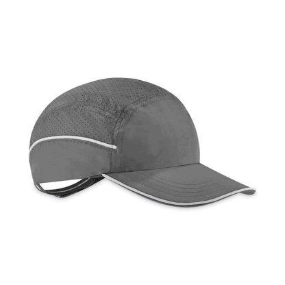 Skullerz 8955 Lightweight Bump Cap Hat, Long Front Brim, 3X-Small to Large (Up to 7.5), 0.01" Insert, Black