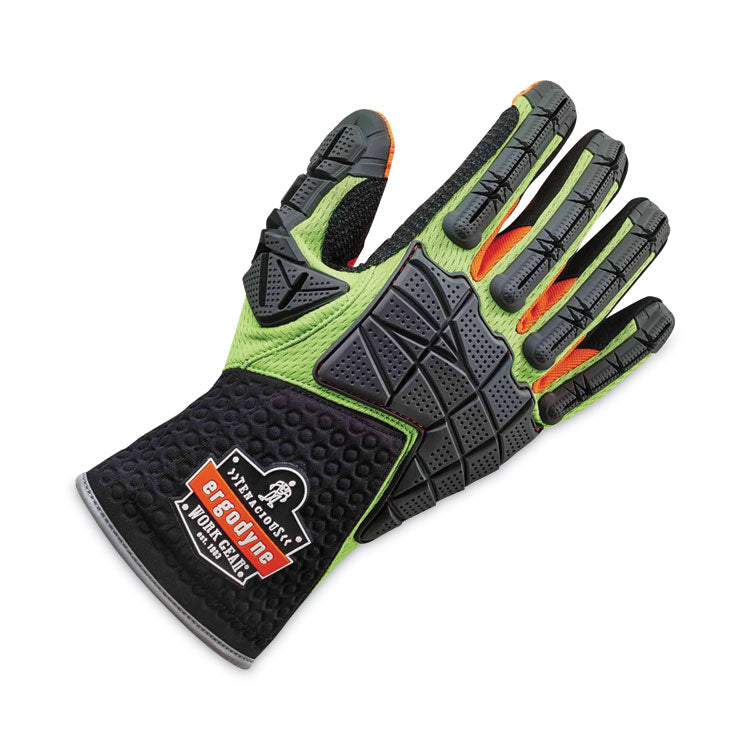 ProFlex 925F(x) Standard Dorsal Impact-Reducing Gloves, EN388: 4121XP, X-Large, Black/Lime, Pair