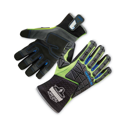 ProFlex 925WP Performance Dorsal Impact-Reducing Thermal Waterproof Gloves, EN388: 3323XP, Medium, Black/Lime, Pair