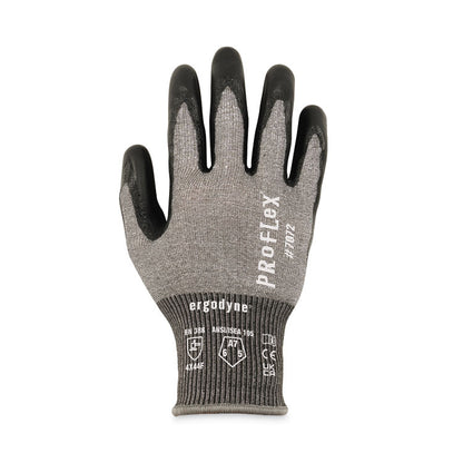 ProFlex 7072 ANSI A7 Nitrile-Coated CR Gloves, EN388: 4X44F, 9" Long, 2X-Large, Gray, 12 Pairs