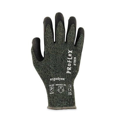 ProFlex 7070 ANSI A7 Nitrile Coated CR Gloves, EN388: 4X42F, 9" Long, Small, Green, Pair