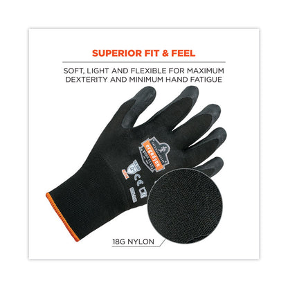 ProFlex 7001 Nitrile-Coated Gloves, EN388: 4121X, 9" Long, Large, Black, 144 Pairs/Carton