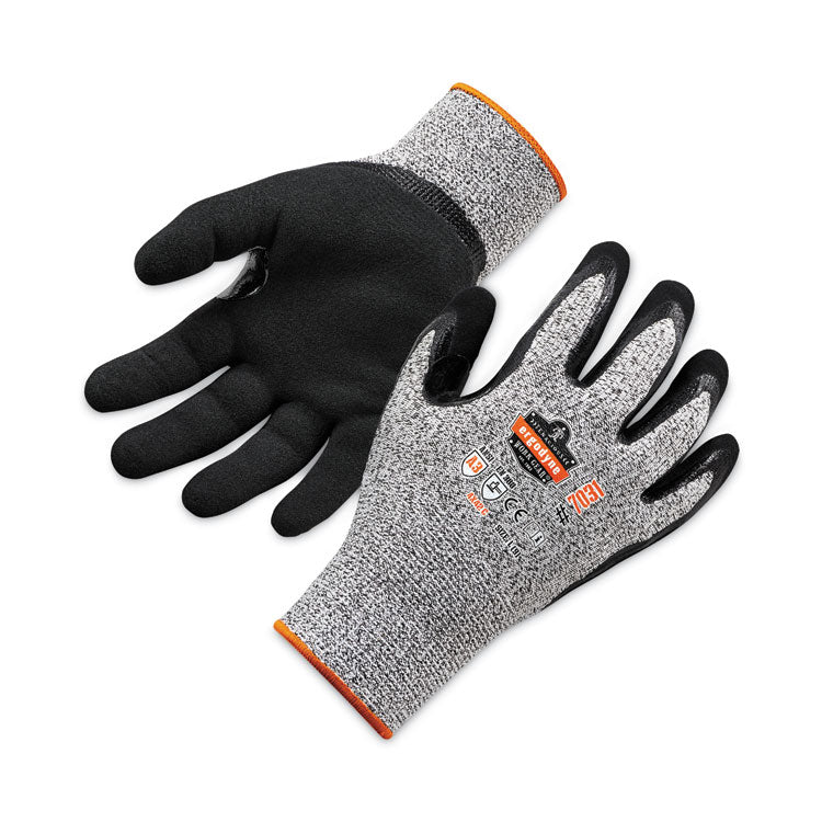 ProFlex 7031 ANSI A3 Nitrile-Coated CR Gloves, EN388: 4X42C, 10" Long, Large, Gray, Pair