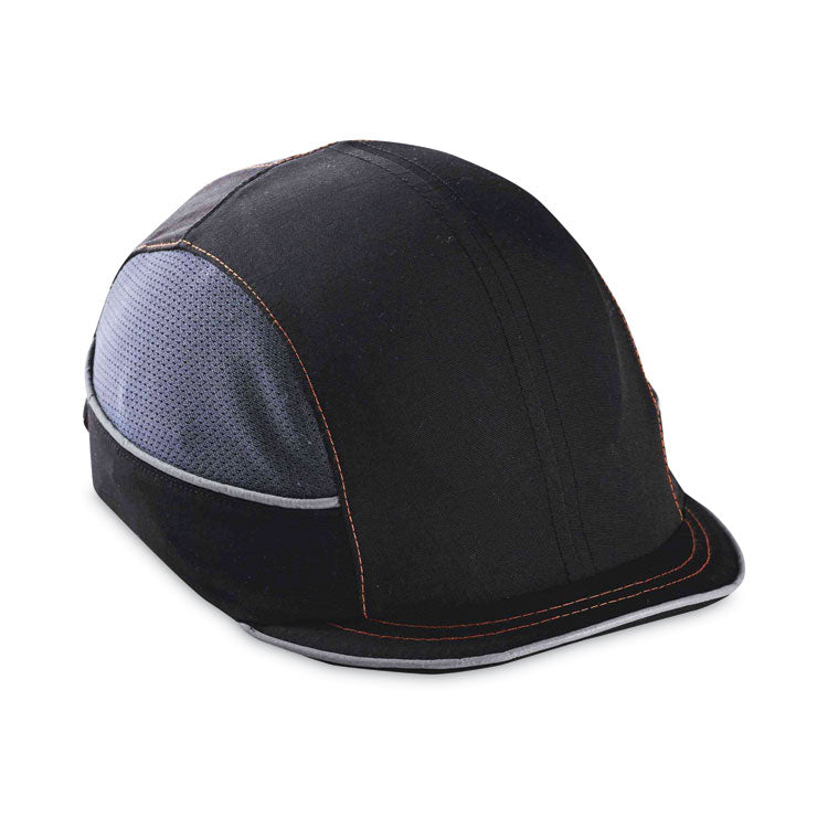 Skullerz 8950 Bump Cap, Micro Front Brim, 3X-Small to Large (Up to 7.5), 0.01" Insert, Black