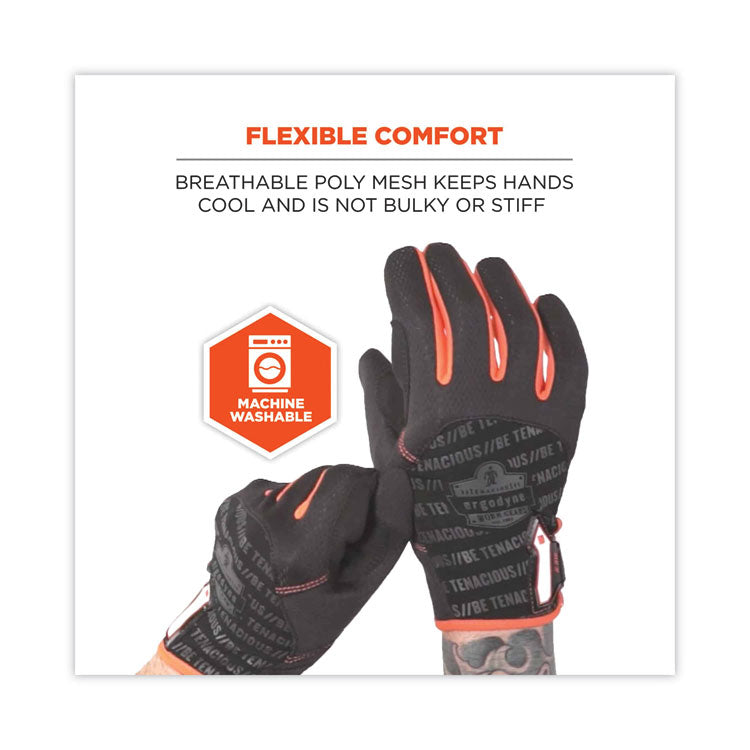 ProFlex 812 Standard Mechanics Gloves, 9" Long, 2X-Large, Black, Pair