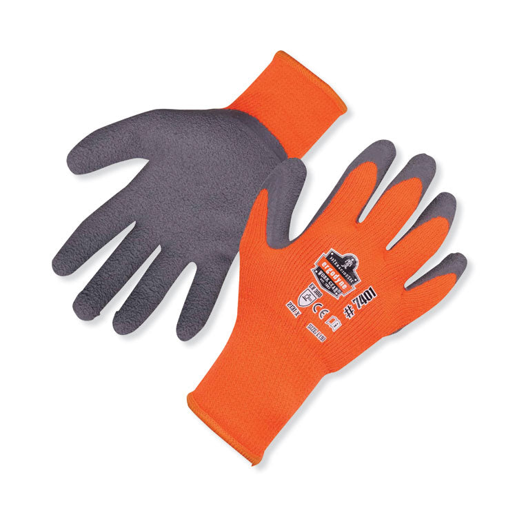 ProFlex 7401-CASE Coated Lightweight Winter Gloves, EN388: 2131X, 9" Long, Large, Orange, Pair