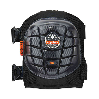 ProFlex 357 Lightweight Gel Knee Pads, Short Cap, Buckle Closure, One Size Fits Most, Black, Pair