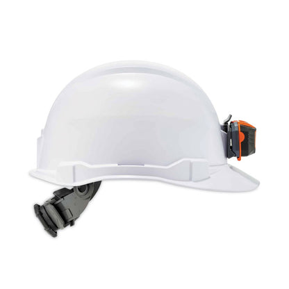 Skullerz 8970LED Class E Hard Hat Cap Style with LED Light, 4-Point Standard Ratchet, One Size Fits Most (6.5 to 8), White